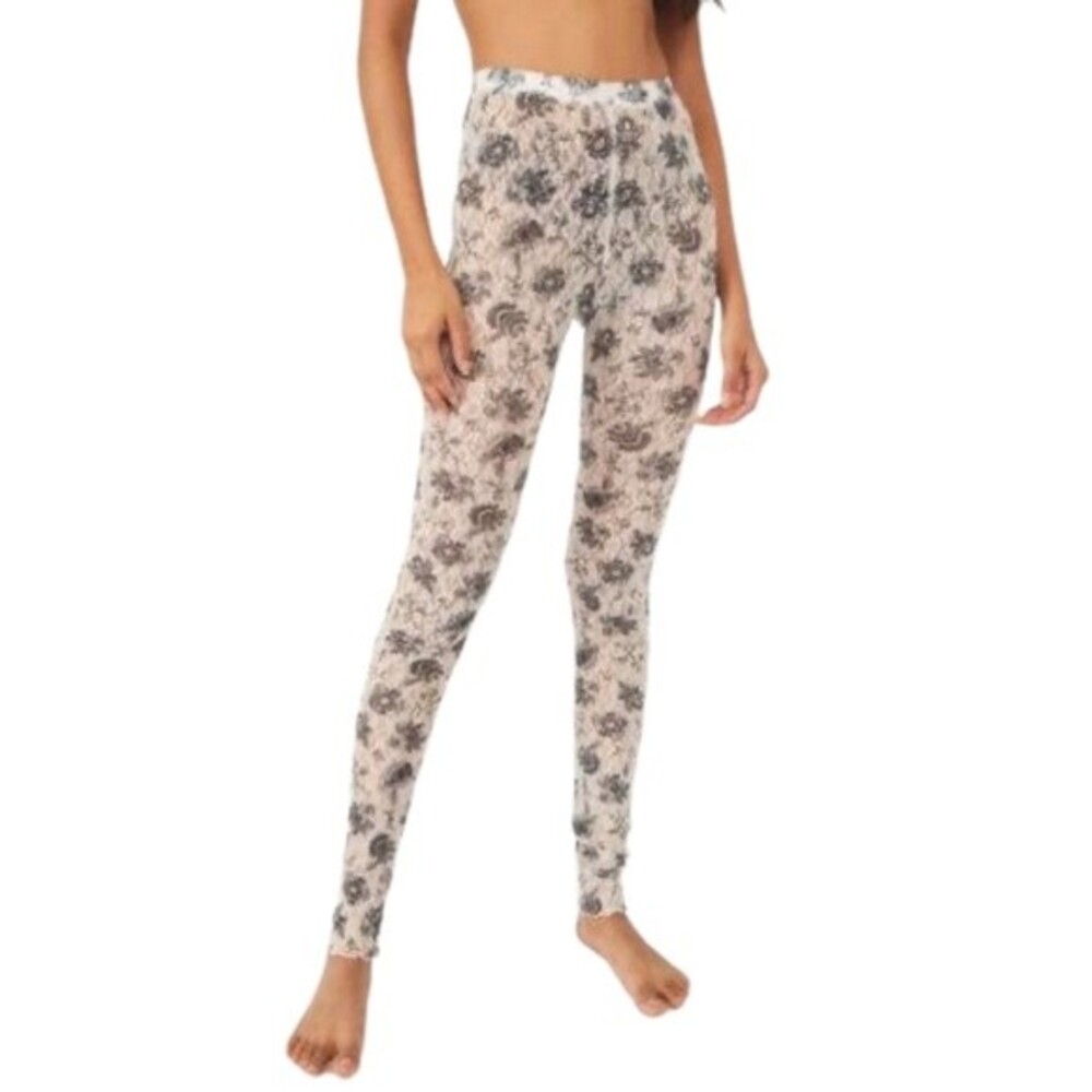 Free People Intimately Layered In Lace Chamoix Combo High Rise Legging
